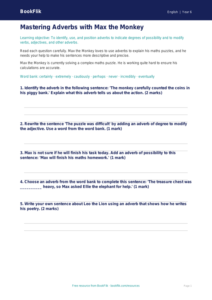 Free Adverbs Worksheet | Year 6 Core | BookFlik