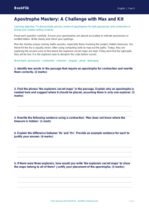 Free Apostrophes Assessment | Year 5 Greater Depth | BookFlik