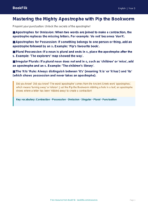 Free Apostrophes Poster | Year 5 Greater Depth | BookFlik