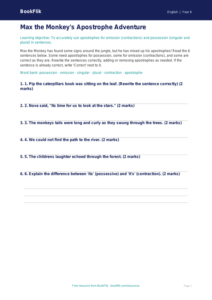 Free Apostrophes Activity Sheet | Year 6 Core | BookFlik