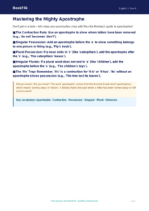 Free Apostrophes Poster | Year 6 Core | BookFlik