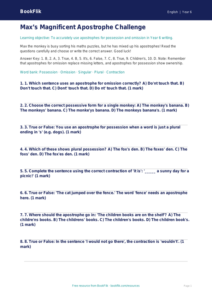 Free Apostrophes Quiz | Year 6 Core | BookFlik