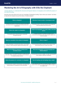 Free Biography Flashcards | Year 5 Greater Depth | BookFlik