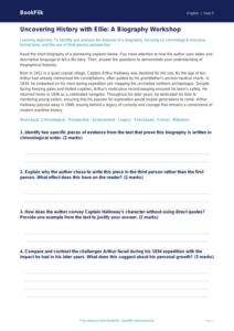 Free Biography Track Sheet | Year 5 Greater Depth | BookFlik