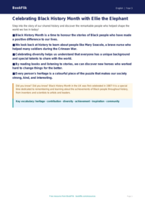 Free Black History Month Poster | Year 3 Core | BookFlik