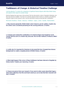 Free Black History Month Activity Sheet | Year 5 Greater Depth | BookFlik