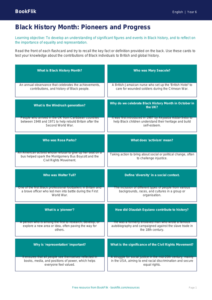 Free Black History Month Flashcards | Year 6 Core | BookFlik