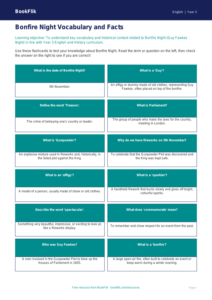 Free Bonfire Night Flashcards | Year 3 Core | BookFlik