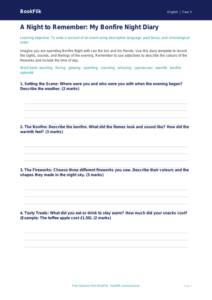 Free Bonfire Night Template | Year 3 Core | BookFlik