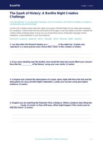 Free Bonfire Night Activity Sheet | Year 5 Greater Depth | BookFlik