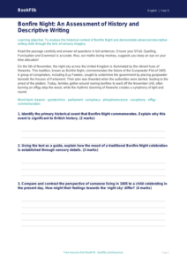 Free Bonfire Night Assessment | Year 5 Greater Depth | BookFlik