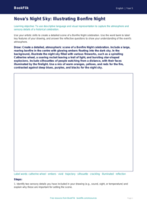 Free Bonfire Night Drawing Sheet | Year 5 Greater Depth | BookFlik