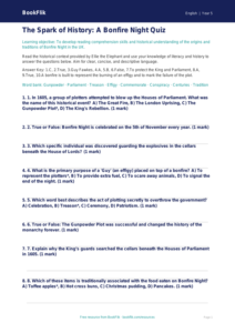 Free Bonfire Night Quiz | Year 5 Greater Depth | BookFlik
