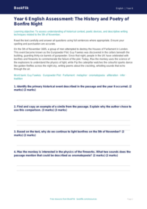 Free Bonfire Night Assessment | Year 6 Core | BookFlik