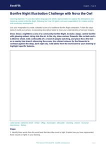 Free Bonfire Night Drawing Sheet | Year 6 Core | BookFlik
