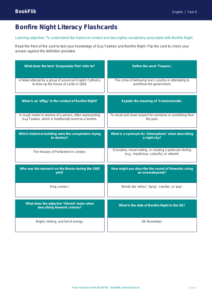 Free Bonfire Night Flashcards | Year 6 Core | BookFlik