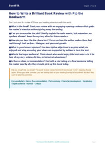 Free Book Review Poster | Year 6 Core | BookFlik