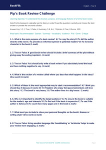Free Book Review Quiz | Year 6 Core | BookFlik
