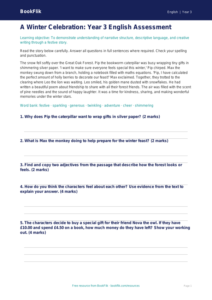 Free Christmas Story Assessment | Year 3 Core | BookFlik