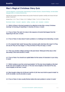 Free Christmas Story Quiz | Year 3 Core | BookFlik