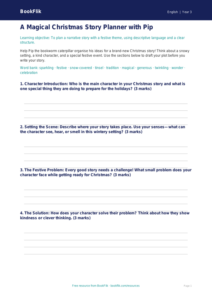 Free Christmas Story Template | Year 3 Core | BookFlik