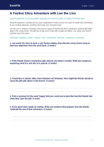 Free Christmas Story Worksheet | Year 3 Core | BookFlik