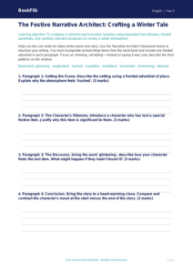 Free Christmas Story Activity Sheet | Year 5 Greater Depth | BookFlik