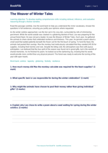 Free Christmas Story Comprehension | Year 5 Greater Depth | BookFlik