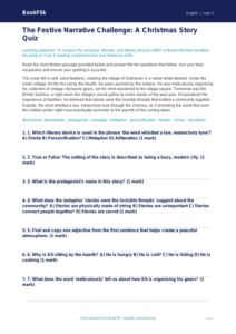Free Christmas Story Quiz | Year 5 Greater Depth | BookFlik