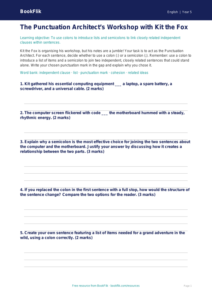 Free Colons And Semicolons Activity Sheet | Year 5 Greater Depth | BookFlik