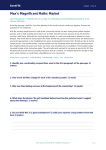 Free Conjunctions Comprehension | Year 6 Core | BookFlik