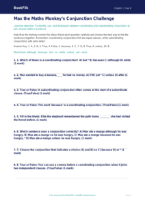 Free Conjunctions Quiz | Year 6 Core | BookFlik