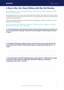 Free Diary Writing Frame | Year 5 Greater Depth | BookFlik