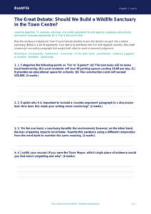 Free Discussion Texts Activity Sheet | Year 5 Greater Depth | BookFlik