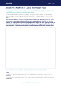 Free Diwali Story Drawing Sheet | Year 5 Greater Depth | BookFlik