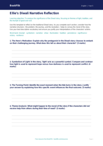 Free Diwali Story Template | Year 5 Greater Depth | BookFlik