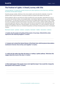Free Diwali Story Track Sheet | Year 5 Greater Depth | BookFlik