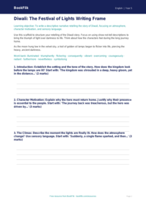 Free Diwali Story Writing Frame | Year 5 Greater Depth | BookFlik