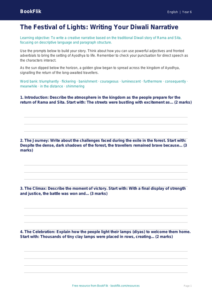 Free Diwali Story Writing Frame | Year 6 Core | BookFlik