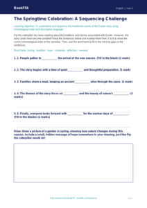Free Easter Story Activity Sheet | Year 3 Core | BookFlik
