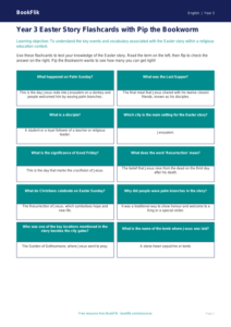 Free Easter Story Flashcards | Year 3 Core | BookFlik