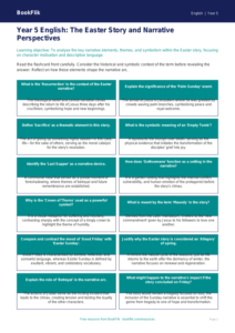 Free Easter Story Flashcards | Year 5 Greater Depth | BookFlik