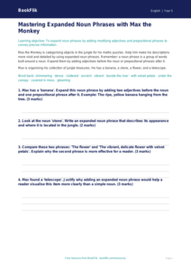Free Expanded Noun Phrases Worksheet | Year 5 Greater Depth | BookFlik