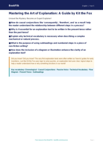 Free Explanation Texts Poster | Year 5 Greater Depth | BookFlik