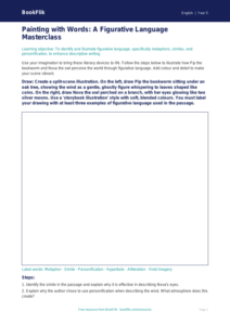 Free Figurative Language Drawing Sheet | Year 5 Greater Depth | BookFlik