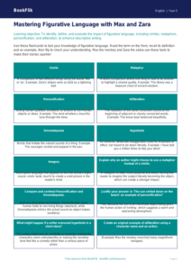 Free Figurative Language Flashcards | Year 5 Greater Depth | BookFlik