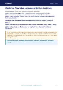 Free Figurative Language Poster | Year 5 Greater Depth | BookFlik