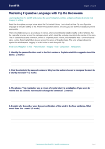Free Figurative Language Track Sheet | Year 5 Greater Depth | BookFlik