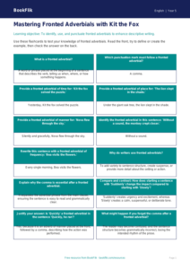 Free Fronted Adverbials Flashcards | Year 5 Greater Depth | BookFlik