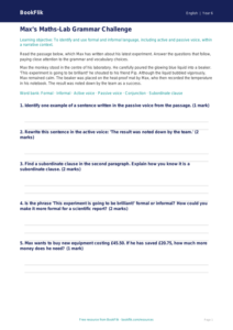 Free Grammar Track Sheet | Year 6 Core | BookFlik